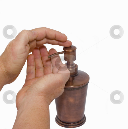 To use this stock image in your creative project, please select the size you need over to the right and click the "Add to Cart" button.
Your downloaded image will come with the Cutcaster watermark removed so don’t worry about the watermark you see on this page. Hands pumping soap stock photo, Hands pumping soap to clean by John Teeter