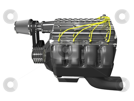 To use this stock image in your creative project, please select the size you need over to the right and click the "Add to Cart" button.
Your downloaded image will come with the Cutcaster watermark removed so don’t worry about the watermark you see on this page. 3d turbo engine side stock photo, 3d turbo engine side view on white background by John Teeter