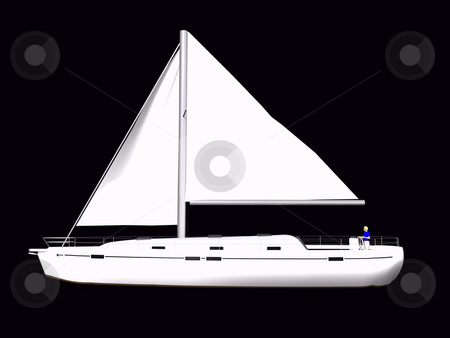 To use this stock image in your creative project, please select the size you need over to the right and click the "Add to Cart" button.
Your downloaded image will come with the Cutcaster watermark removed so don’t worry about the watermark you see on this page. 3D Sailboat side view stock photo, 3D Sailboat side view on isolated black background by John Teeter