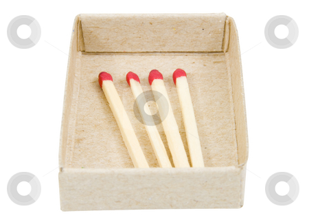 To use this stock image in your creative project, please select the size you need over to the right and click the "Add to Cart" button.
Your downloaded image will come with the Cutcaster watermark removed so don’t worry about the watermark you see on this page. 4 matches in box stock photo, 4 matches in box isolated on white by John Teeter