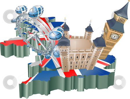 To use this stock image in your creative project, please select the size you need over to the right and click the "Add to Cart" button.
Your downloaded image will come with the Cutcaster watermark removed so don’t worry about the watermark you see on this page. United Kingdom tourism stock photo, An illustration of some tourist attractions in the uk, signifies United Kingdom tourism by Christos Georghiou