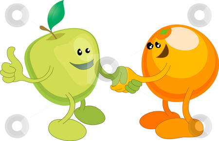 To use this stock image in your creative project, please select the size you need over to the right and click the "Add to Cart" button.
Your downloaded image will come with the Cutcaster watermark removed so don’t worry about the watermark you see on this page. Apple and Orange happily shaking hands stock photo, A conceptual vector illustration of an apple and orange shaking hands. Opposites attract, or different but equal, or perhaps a diverse partnership. by Christos Georghiou
