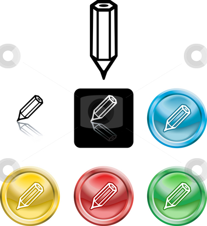 To use this stock image in your creative project, please select the size you need over to the right and click the "Add to Cart" button.
Your downloaded image will come with the Cutcaster watermark removed so don’t worry about the watermark you see on this page. Pencil icon symbol stock photo, Several versions of an icon symbol of a stylised pencil by Christos Georghiou