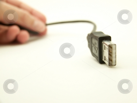 To use this stock image in your creative project, please select the size you need over to the right and click the "Add to Cart" button.
Your downloaded image will come with the Cutcaster watermark removed so don’t worry about the watermark you see on this page. USB Cable with Hand, 1 stock photo, Image of a curved USB cable, with hand in background of image. Horizontal orientation. by Jill Oliver