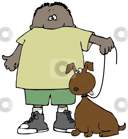 To use this stock image in your creative project, please select the size you need over to the right and click the "Add to Cart" button.
Your downloaded image will come with the Cutcaster watermark removed so don’t worry about the watermark you see on this page. Boy And His Dog stock photo, This illustration depicts a boy and his dog on a leash. by Dennis Cox