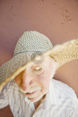 To use this stock image in your creative project, please select the size you need over to the right and click the "Add to Cart" button.
Your downloaded image will come with the Cutcaster watermark removed so don’t worry about the watermark you see on this page. Senior Citizen Man in a Cowboy Hat stock photo, Senior Citizen Man with a Funny Expression Wearing a Straw Cowboy Hat by Scott Griessel