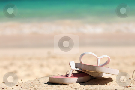 To use this stock image in your creative project, please select the size you need over to the right and click the "Add to Cart" button.
Your downloaded image will come with the Cutcaster watermark removed so don’t worry about the watermark you see on this page. Flipflops on a sandy beach stock photo, Flipflops on a sandy ocean beach - vacation concept by Elena Elisseeva
