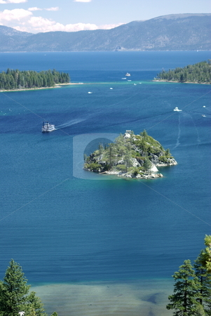 To use this stock image in your creative project, please select the size you need over to the right and click the "Add to Cart" button.
Your downloaded image will come with the Cutcaster watermark removed so don’t worry about the watermark you see on this page. Emerald Bay stock photo, Emerald Bay in the Lake Tahoe area with a view towards the bay entrance. by Lynn Bendickson