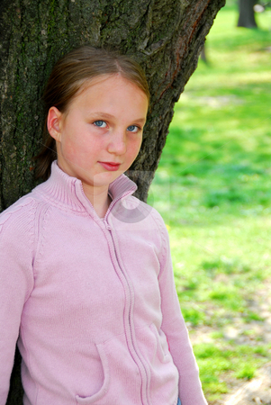 To use this stock image in your creative project, please select the size you need over to the right and click the "Add to Cart" button.
Your downloaded image will come with the Cutcaster watermark removed so don’t worry about the watermark you see on this page. Girl and big tree stock photo, Young girl standing near ancient big tree by Elena Elisseeva