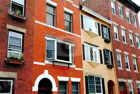 To use this stock image in your creative project, please select the size you need over to the right and click the "Add to Cart" button.
Your downloaded image will come with the Cutcaster watermark removed so don’t worry about the watermark you see on this page. Boston street stock photo, Row of brick houses in Boston historical North End by Elena Elisseeva