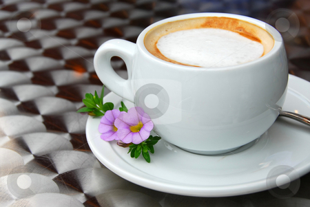To use this stock image in your creative project, please select the size you need over to the right and click the "Add to Cart" button.
Your downloaded image will come with the Cutcaster watermark removed so don’t worry about the watermark you see on this page. Cup of coffee stock photo, Cup of coffee with flowers on saucer by Elena Elisseeva