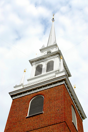 To use this stock image in your creative project, please select the size you need over to the right and click the "Add to Cart" button.
Your downloaded image will come with the Cutcaster watermark removed so don’t worry about the watermark you see on this page. Old North Church in Boston stock photo, Steeple of Old North Church in Boston historical North End by Elena Elisseeva