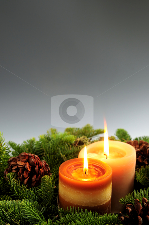 To use this stock image in your creative project, please select the size you need over to the right and click the "Add to Cart" button.
Your downloaded image will come with the Cutcaster watermark removed so don’t worry about the watermark you see on this page. Christmas candles stock photo, Christmas arrangement of burning candles and green spruce branches, background by Elena Elisseeva