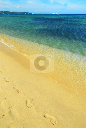 To use this stock image in your creative project, please select the size you need over to the right and click the "Add to Cart" button.
Your downloaded image will come with the Cutcaster watermark removed so don’t worry about the watermark you see on this page. Mediterranean beach stock photo, Pampelonne beach near St. Tropez in French Riviera by Elena Elisseeva