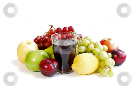 To use this stock image in your creative project, please select the size you need over to the right and click the "Add to Cart" button.
Your downloaded image will come with the Cutcaster watermark removed so don’t worry about the watermark you see on this page. Assorted fruits on white stock photo, Assorted fruits and a glass of fruit juice on white background by Elena Elisseeva