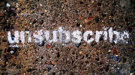 To use this stock image in your creative project, please select the size you need over to the right and click the "Add to Cart" button.
Your downloaded image will come with the Cutcaster watermark removed so don’t worry about the watermark you see on this page. Unsubscribe Graffiti stock photo, A stencilled graffiti word Unsubscribe, could be used as a button on a website or as a social protest statement by Philippa Willitts