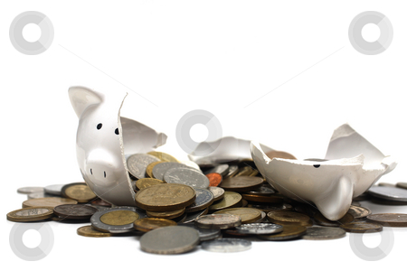 To use this stock image in your creative project, please select the size you need over to the right and click the "Add to Cart" button.
Your downloaded image will come with the Cutcaster watermark removed so don’t worry about the watermark you see on this page. Broken Piggy Bank stock photo, A broken piggy bank isolated on a white background with loads of coins from around the world. by Daniel Wiedemann