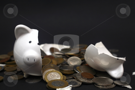 To use this stock image in your creative project, please select the size you need over to the right and click the "Add to Cart" button.
Your downloaded image will come with the Cutcaster watermark removed so don’t worry about the watermark you see on this page. Broken Piggy Bank stock photo, A broken piggy bank isolated on a dark background with loads of coins from around the world. by Daniel Wiedemann