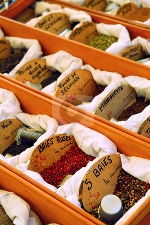 To use this stock image in your creative project, please select the size you need over to the right and click the "Add to Cart" button.
Your downloaded image will come with the Cutcaster watermark removed so don’t worry about the watermark you see on this page. Spices on the market stock photo, Assorted spices for sale on french farmers market in Perigueux, France by Elena Elisseeva