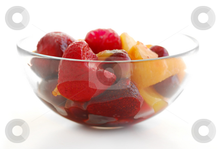 To use this stock image in your creative project, please select the size you need over to the right and click the "Add to Cart" button.
Your downloaded image will come with the Cutcaster watermark removed so don’t worry about the watermark you see on this page. Fruit salad stock photo, Serving of fruit salad on white background by Elena Elisseeva