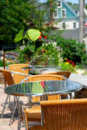 To use this stock image in your creative project, please select the size you need over to the right and click the "Add to Cart" button.
Your downloaded image will come with the Cutcaster watermark removed so don’t worry about the watermark you see on this page. Outdoor cafe stock photo, Beautiful inviting outdoor cafe at summer time by Elena Elisseeva