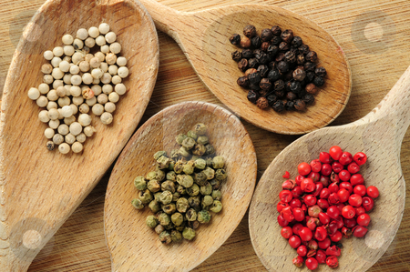 To use this stock image in your creative project, please select the size you need over to the right and click the "Add to Cart" button.
Your downloaded image will come with the Cutcaster watermark removed so don’t worry about the watermark you see on this page. Assorted peppercorns stock photo, Four kinds of peppercorns in wooden cooking spoons by Elena Elisseeva