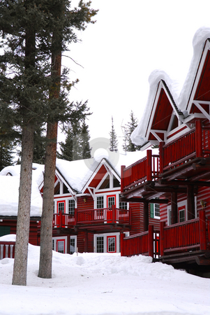 To use this stock image in your creative project, please select the size you need over to the right and click the "Add to Cart" button.
Your downloaded image will come with the Cutcaster watermark removed so don’t worry about the watermark you see on this page. Winter lodge stock photo, Log buildings of a mountain lodge in winter at ski resort by Elena Elisseeva