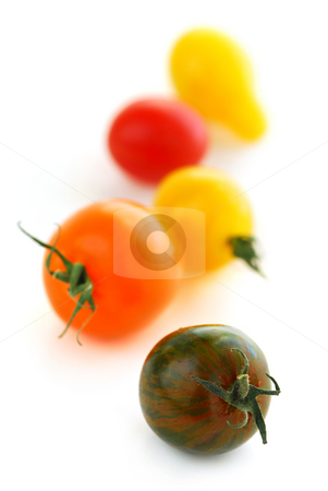To use this stock image in your creative project, please select the size you need over to the right and click the "Add to Cart" button.
Your downloaded image will come with the Cutcaster watermark removed so don’t worry about the watermark you see on this page. Cherry tomatoes stock photo, Multicolored cherry tomatoes isolated on white background by Elena Elisseeva