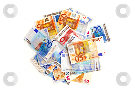 To use this stock image in your creative project, please select the size you need over to the right and click the "Add to Cart" button.
Your downloaded image will come with the Cutcaster watermark removed so don’t worry about the watermark you see on this page. Euro pile stock photo, Pile of european currency bills isolated on white background by Elena Elisseeva