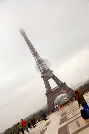To use this stock image in your creative project, please select the size you need over to the right and click the "Add to Cart" button.
Your downloaded image will come with the Cutcaster watermark removed so don’t worry about the watermark you see on this page. Eiffel tower stock photo, Eiffel tower on a foggy day in Paris France by Elena Elisseeva