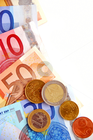 To use this stock image in your creative project, please select the size you need over to the right and click the "Add to Cart" button.
Your downloaded image will come with the Cutcaster watermark removed so don’t worry about the watermark you see on this page. Euro money stock photo, Currency of European union bills and coins by Elena Elisseeva