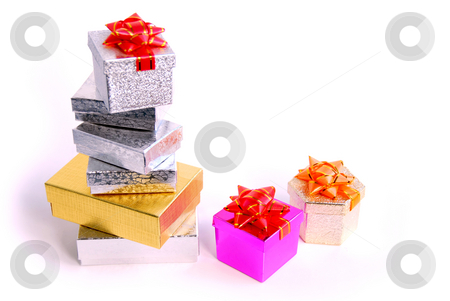 To use this stock image in your creative project, please select the size you need over to the right and click the "Add to Cart" button.
Your downloaded image will come with the Cutcaster watermark removed so don’t worry about the watermark you see on this page. Gift boxes stock photo, Gift boxes on white background by Elena Elisseeva