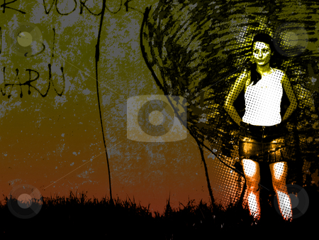 To use this stock image in your creative project, please select the size you need over to the right and click the "Add to Cart" button.
Your downloaded image will come with the Cutcaster watermark removed so don’t worry about the watermark you see on this page. Fatal lady by the graffiti wall stock photo, by Marko Vesel