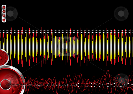 To use this stock image in your creative project, please select the size you need over to the right and click the "Add to Cart" button.
Your downloaded image will come with the Cutcaster watermark removed so don’t worry about the watermark you see on this page. Music burn stock photo, Audio abstract background with an illustrated graphic equaliser by Michael Travers