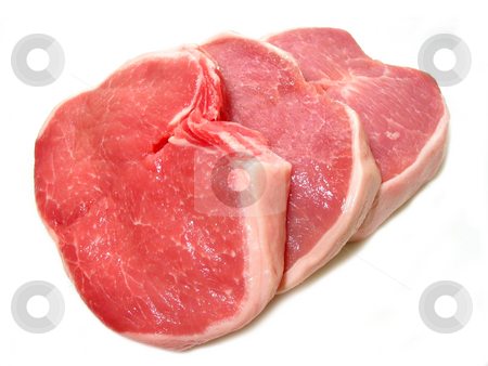 To use this stock image in your creative project, please select the size you need over to the right and click the "Add to Cart" button.
Your downloaded image will come with the Cutcaster watermark removed so don’t worry about the watermark you see on this page. Pork chops stock photo, Raw pork chops isolated on white background by Elena Elisseeva