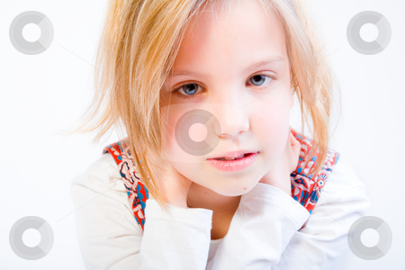 To use this stock image in your creative project, please select the size you need over to the right and click the "Add to Cart" button.
Your downloaded image will come with the Cutcaster watermark removed so don’t worry about the watermark you see on this page. Blond child stock photo, Studio portrait of a blond child by Frenk and Danielle Kaufmann