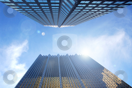 To use this stock image in your creative project, please select the size you need over to the right and click the "Add to Cart" button.
Your downloaded image will come with the Cutcaster watermark removed so don’t worry about the watermark you see on this page. Skyscrapers stock photo, Modern glass and steel skyscrapers in city center by Elena Elisseeva