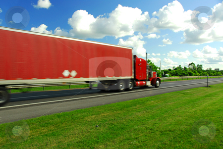 To use this stock image in your creative project, please select the size you need over to the right and click the "Add to Cart" button.
Your downloaded image will come with the Cutcaster watermark removed so don’t worry about the watermark you see on this page. Fast moving truck stock photo, Fast moving truck with red container on highway, blurred because of fast motion by Elena Elisseeva