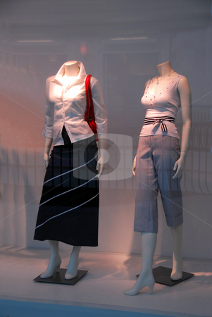 To use this stock image in your creative project, please select the size you need over to the right and click the "Add to Cart" button.
Your downloaded image will come with the Cutcaster watermark removed so don’t worry about the watermark you see on this page. Store window stock photo, Store window with dressed mannequins in shopping mall by Elena Elisseeva