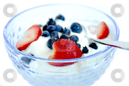 To use this stock image in your creative project, please select the size you need over to the right and click the "Add to Cart" button.
Your downloaded image will come with the Cutcaster watermark removed so don’t worry about the watermark you see on this page. Yogurt with berries stock photo, Healthy breakfast of yogurt and fresh berries by Elena Elisseeva