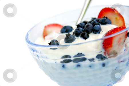 To use this stock image in your creative project, please select the size you need over to the right and click the "Add to Cart" button.
Your downloaded image will come with the Cutcaster watermark removed so don’t worry about the watermark you see on this page. Yogurt and berries in bowl stock photo, Healthy breakfast of yogurt and fresh berries by Elena Elisseeva