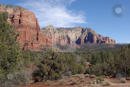 To use this stock image in your creative project, please select the size you need over to the right and click the "Add to Cart" button.
Your downloaded image will come with the Cutcaster watermark removed so don’t worry about the watermark you see on this page. Sedona, Arizona Red Rock Formations stock photo, Geological processes have been at work in Sedona, Az for over 300 million years creating unusual rock formations like those in this image. The area around Sedona is referred to as Red Rock Country and draws travelers from all over the world to view the spectacular scenery created by erosion and weathering of the desert terrain. by Dennis Thomsen