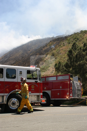 To use this stock image in your creative project, please select the size you need over to the right and click the "Add to Cart" button.
Your downloaded image will come with the Cutcaster watermark removed so don’t worry about the watermark you see on this page. Barnett Fire stock photo, Brush fire in Ventura, California. The fire consumed 25 acres and was quickly controlled by more then 100 firefighters and water dropping helicopters. by Henrik Lehnerer