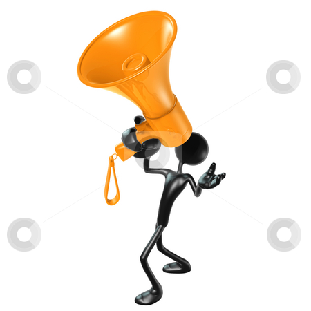To use this stock image in your creative project, please select the size you need over to the right and click the "Add to Cart" button.
Your downloaded image will come with the Cutcaster watermark removed so don’t worry about the watermark you see on this page. Megaphone stock photo, A Concept And Presentation Figure in 3D by LuMaxArt
