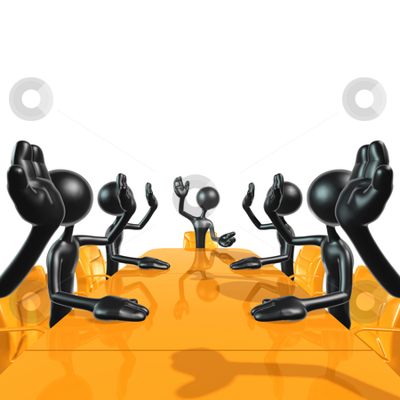 To use this stock image in your creative project, please select the size you need over to the right and click the "Add to Cart" button.
Your downloaded image will come with the Cutcaster watermark removed so don’t worry about the watermark you see on this page. 3D Meeting stock photo, A Concept And Presentation Figure in 3D by LuMaxArt