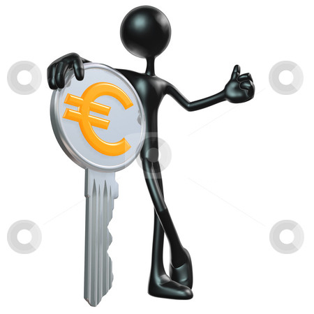 To use this stock image in your creative project, please select the size you need over to the right and click the "Add to Cart" button.
Your downloaded image will come with the Cutcaster watermark removed so don’t worry about the watermark you see on this page. Chrome Euro Key stock photo, A Concept And Presentation Figure in 3D by LuMaxArt