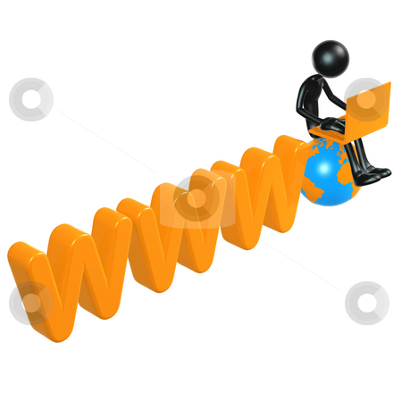 To use this stock image in your creative project, please select the size you need over to the right and click the "Add to Cart" button.
Your downloaded image will come with the Cutcaster watermark removed so don’t worry about the watermark you see on this page. WWW stock photo, A Concept And Presentation Figure in 3D by LuMaxArt