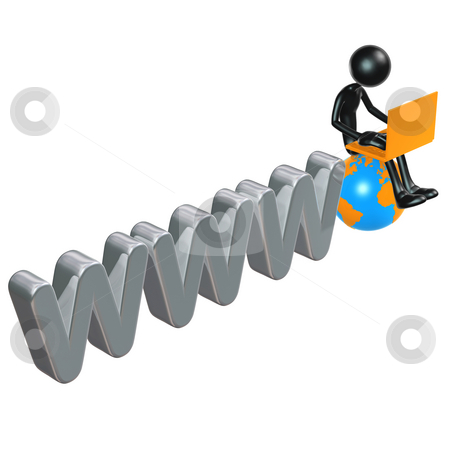 To use this stock image in your creative project, please select the size you need over to the right and click the "Add to Cart" button.
Your downloaded image will come with the Cutcaster watermark removed so don’t worry about the watermark you see on this page. WWW stock photo, A Concept And Presentation Figure in 3D by LuMaxArt
