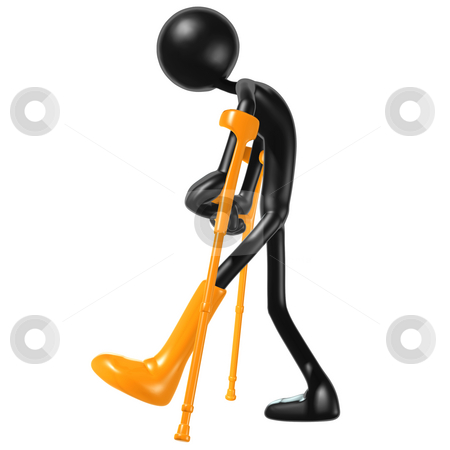 To use this stock image in your creative project, please select the size you need over to the right and click the "Add to Cart" button.
Your downloaded image will come with the Cutcaster watermark removed so don’t worry about the watermark you see on this page. Crutches stock photo, A Concept And Presentation Figure in 3D by LuMaxArt