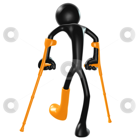 To use this stock image in your creative project, please select the size you need over to the right and click the "Add to Cart" button.
Your downloaded image will come with the Cutcaster watermark removed so don’t worry about the watermark you see on this page. Crutches stock photo, A Concept And Presentation Figure in 3D by LuMaxArt